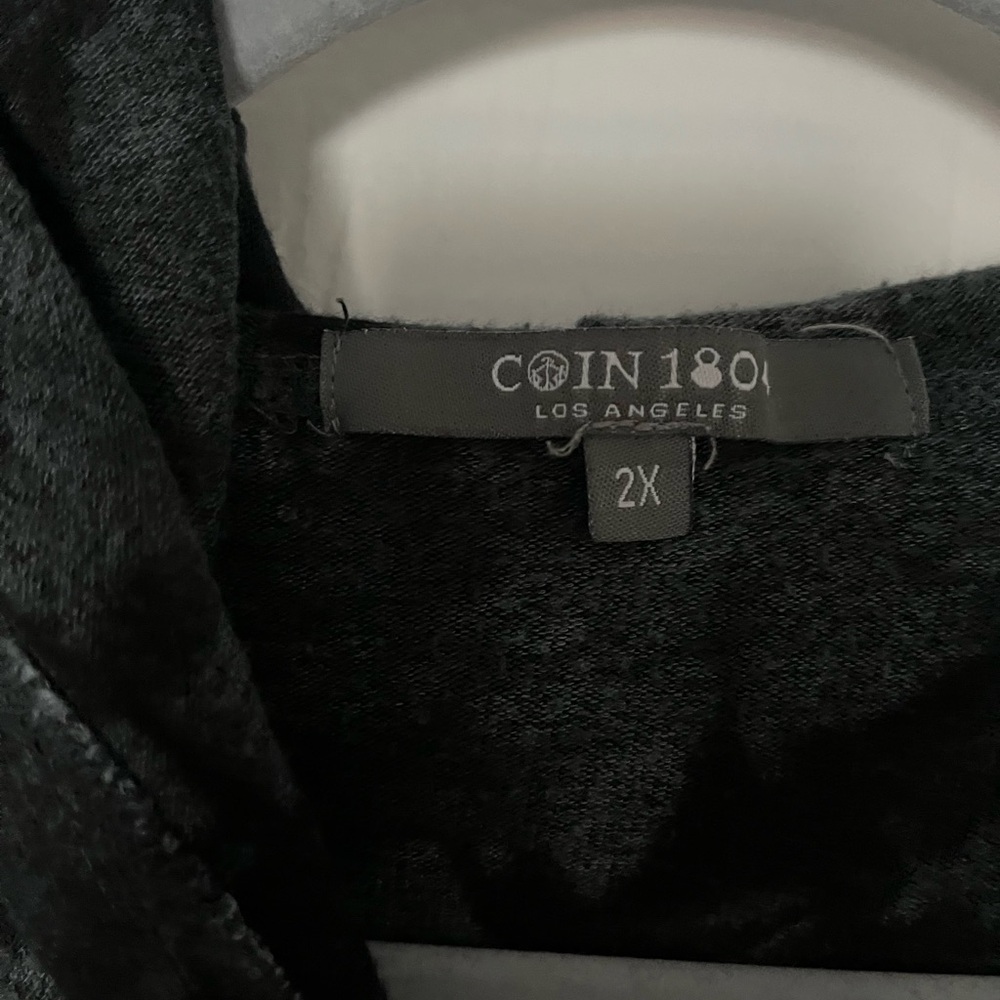 Black and Gray Tie-Dye Hoodie - Picture 3 of 3
